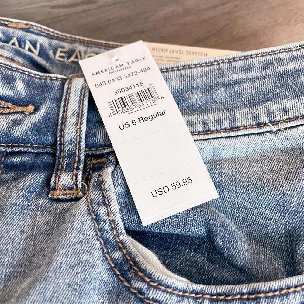 ‼️SOLD‼️ AE Light Blue Hi-Rise Jegging - Picture 9 of 10